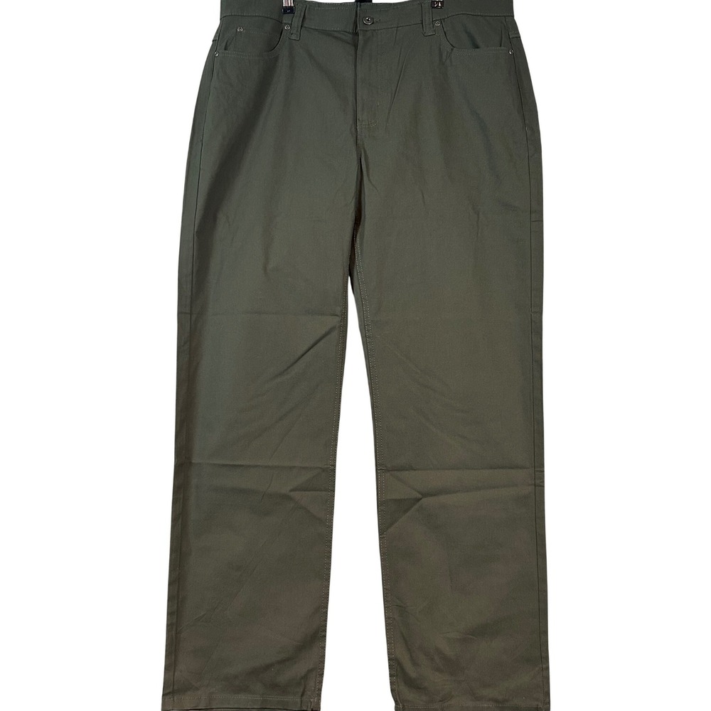 NWT Smiths Workwear Mens 38x34 Black Olive Stretch 5-Pocket Canvas Pant Gorpcore